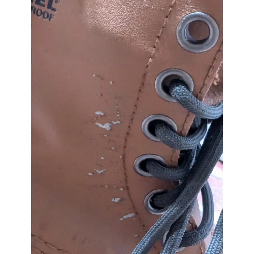 SOREL 1964 Premium Leather WATERPROOF Insulated Snow Boots Mens US Sz 8 TAN